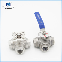Stainless Steel 304 Dn15 G1/2" Female L Type 3 Way Ball Valve